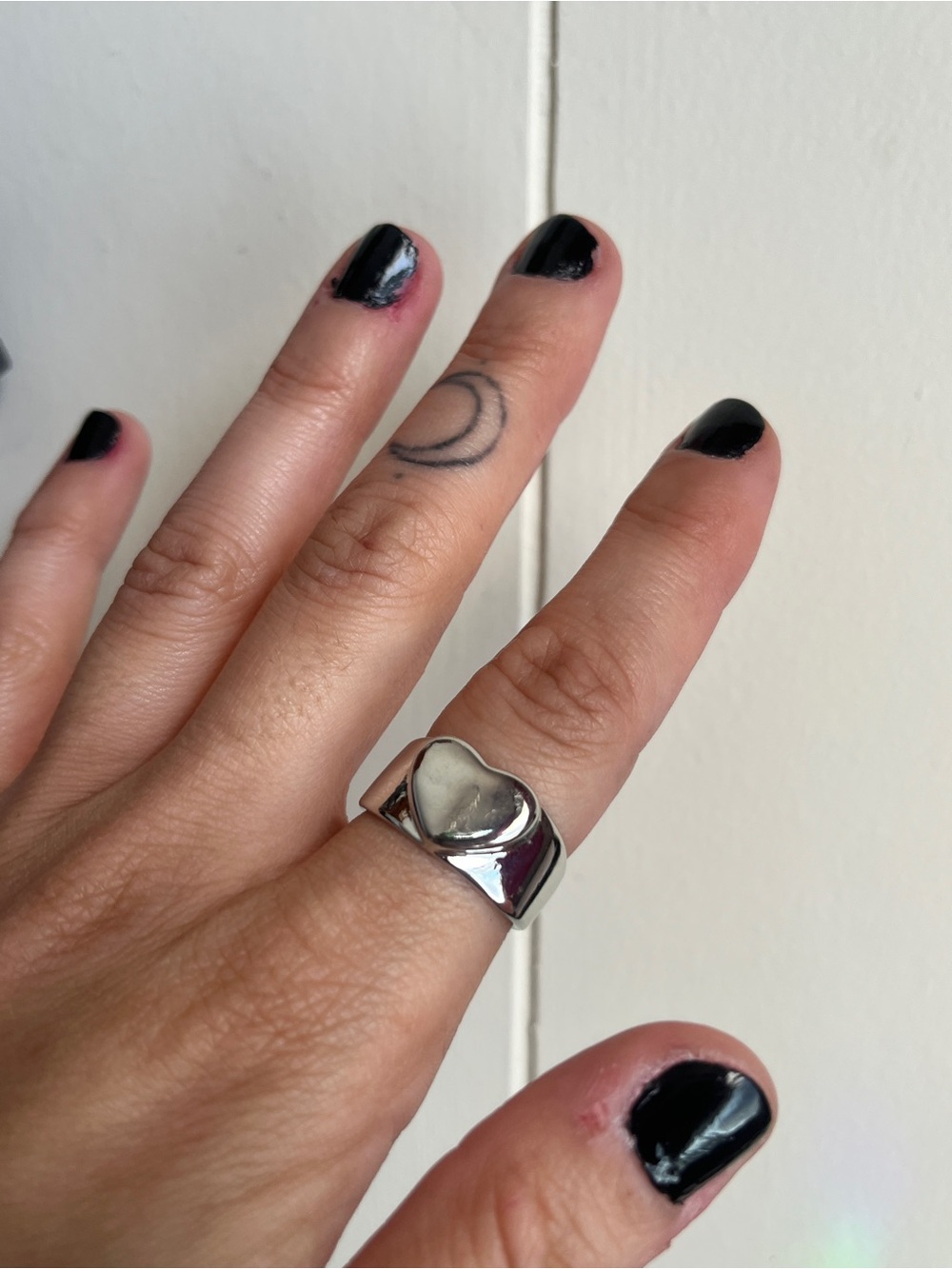 Silver Heart Signet Ring - Women Jewelry